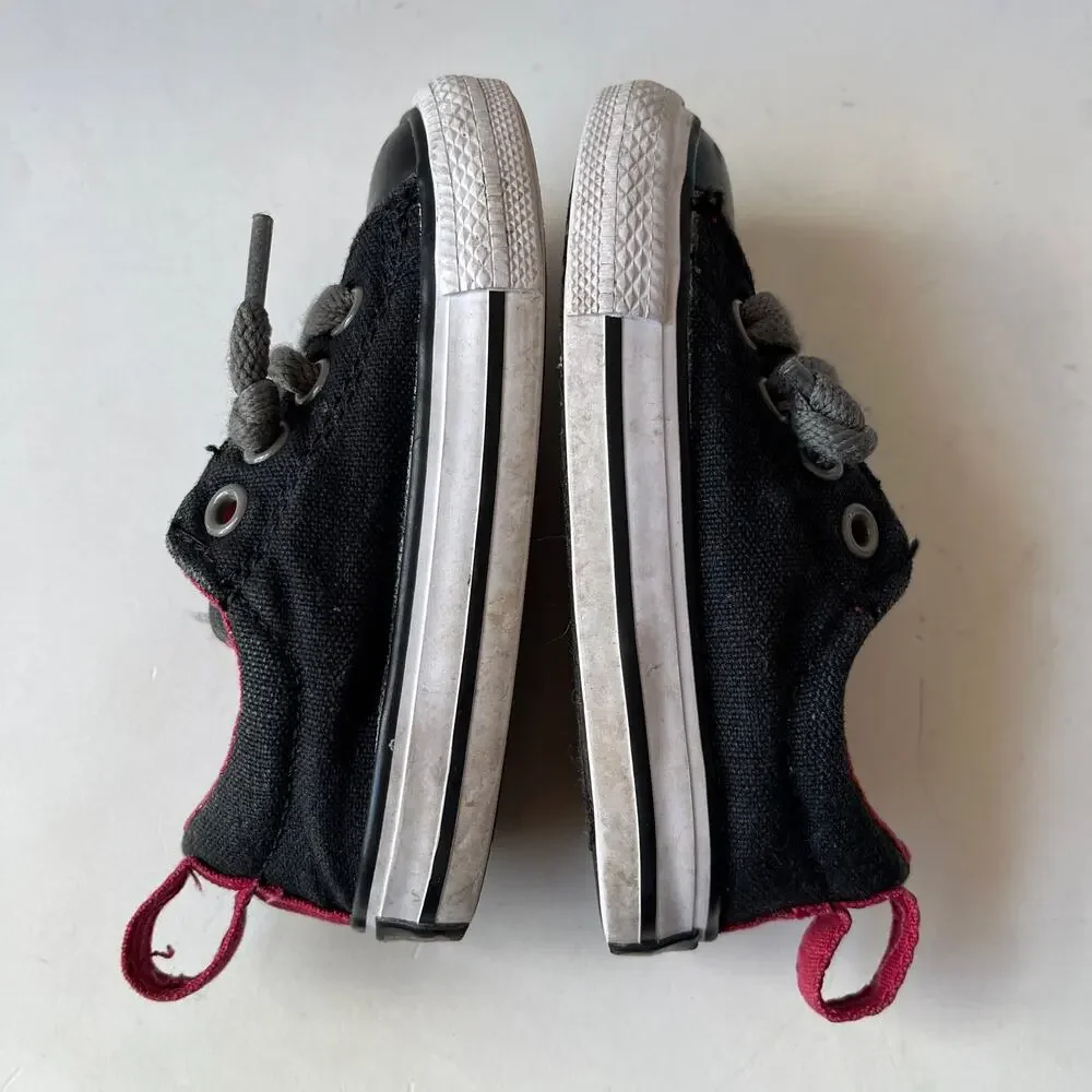 CONVERSE ALL STAR Low Top Baby Sneakers Shoes Size 5 Blue Red Lace Ups